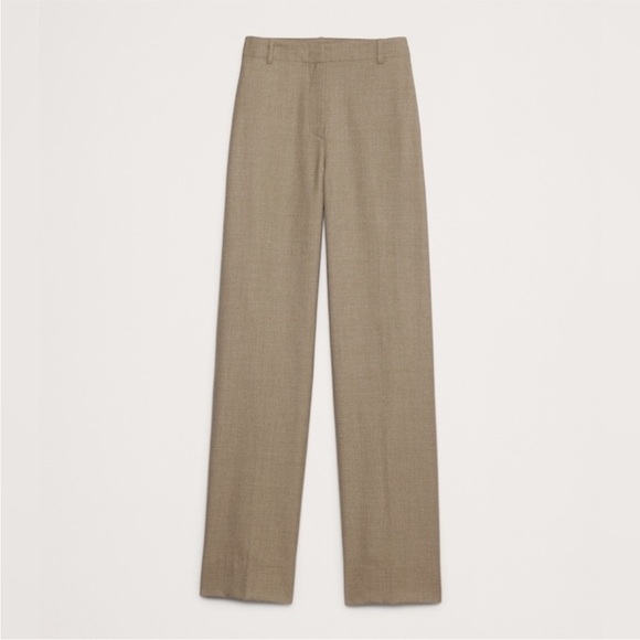 NWT! Banana Republic High-Rise Modern Straight Lightweight Wool Flannel- 12 Long - Picture 4 of 5